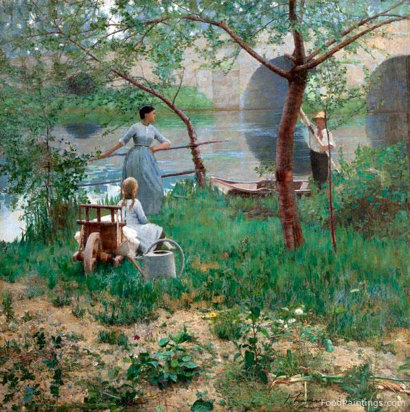 Under the Cherry Tree - John Lavery - 1884