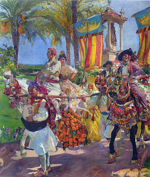 Valencia, Couples on Horseback - Joaquin Sorolla - 1916
