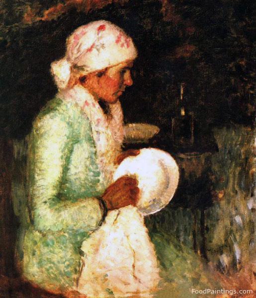 Woman Drying a Plate - Jozsef Koszta - 1919