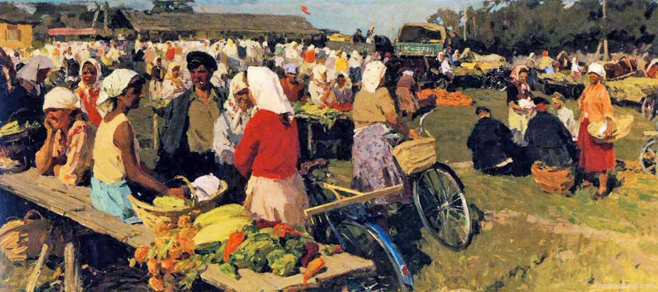 Bazaar Day in Sedevno - Leonid Fokin