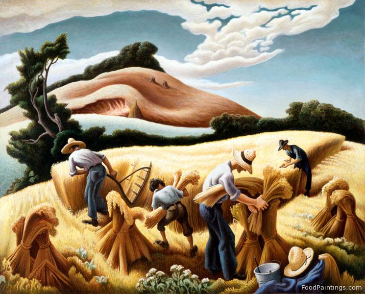 Cradling Wheat - Thomas Hart Benton - 1938