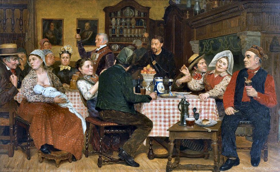 Family Banquet - Emile Godding - 1898