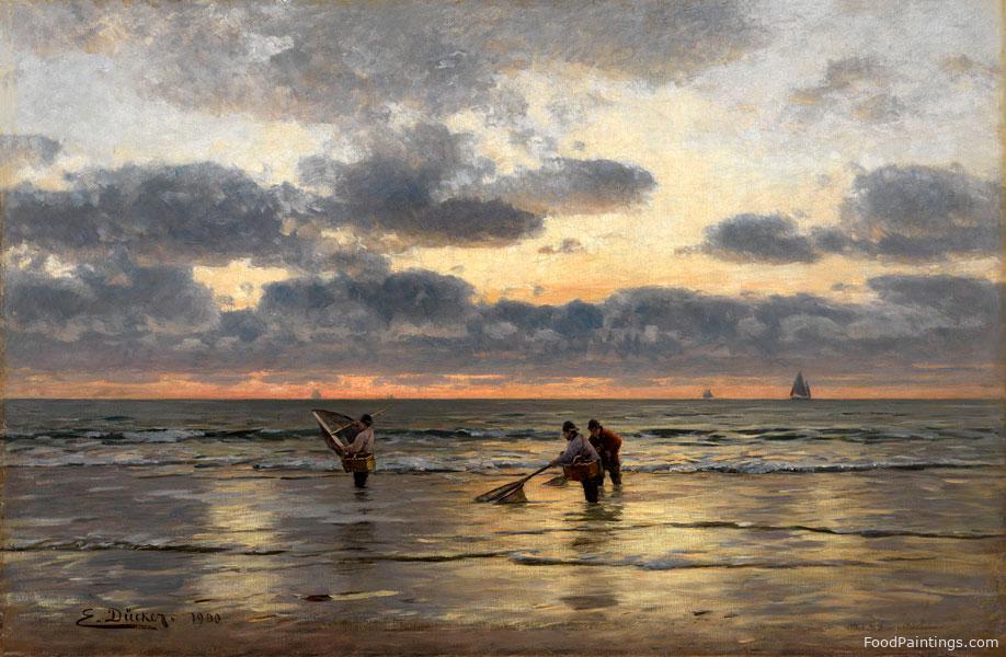 Fishing at Dawn - Evgeny Ducker - 1900