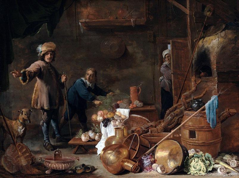 Kitchen Interior - David Teniers the Younger - 1643