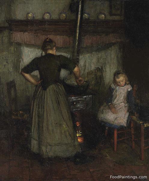 Mother and Child in a Kitchen - Laura Knight