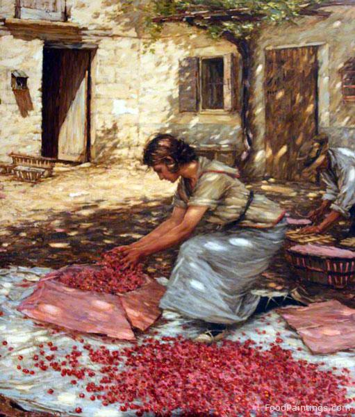 Packing Cherries in Provence, France - Henry Herbert La Thangue - c. 1923