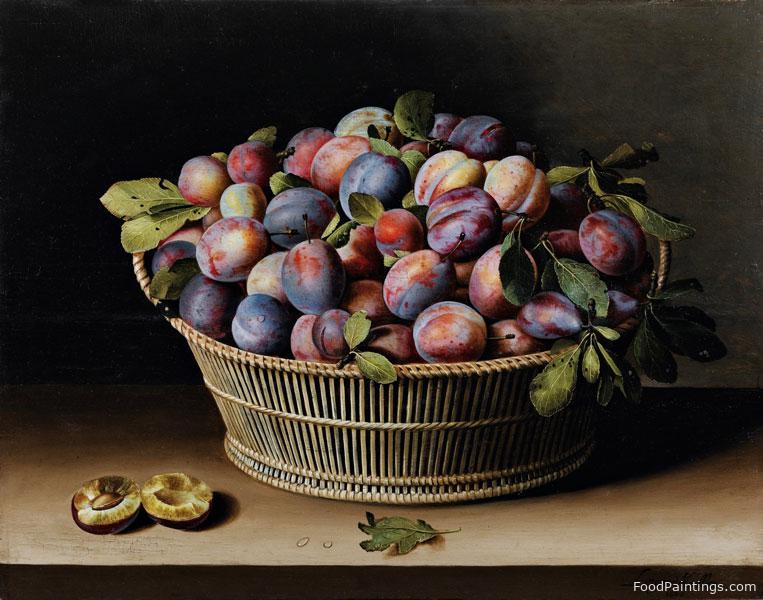 Still Life with Basket of Plums - Louise Moillon - 1629