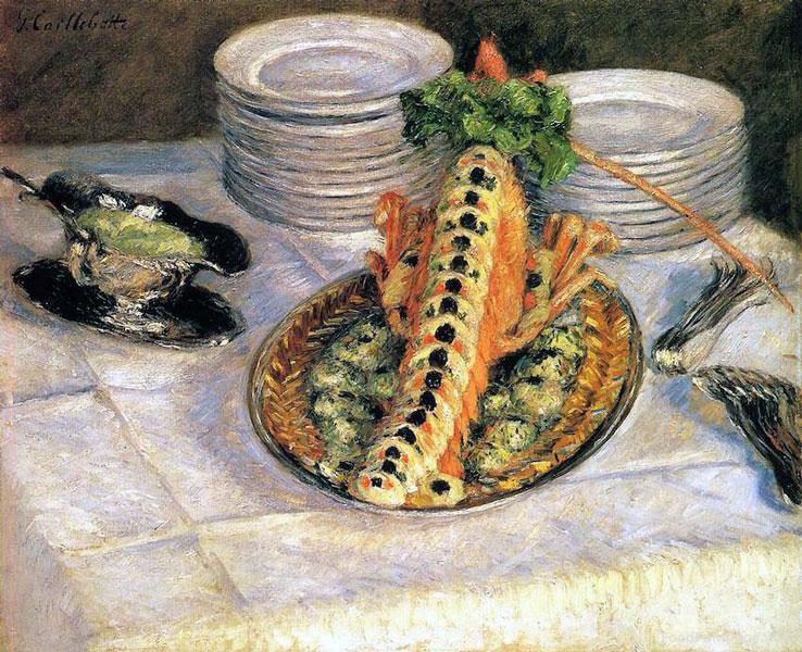 Still Life with Crayfish - Gustave Caillebotte - 1882