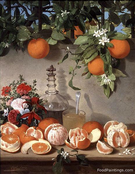 Still Life with Oranges - Rafael Romero Barros - 1863