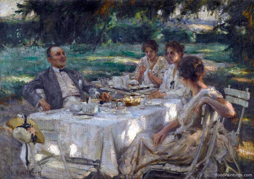 Tea in the Garden - Nikolai Vasilievich Kharitonov