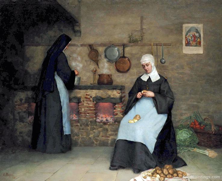 The Convent Kitchen - Ennemond Payen - 1878