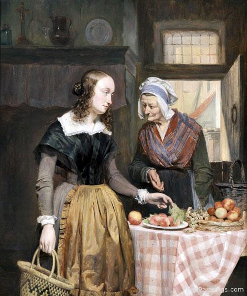 The Fruit Seller - Theodore Joseph Canneel - 1847