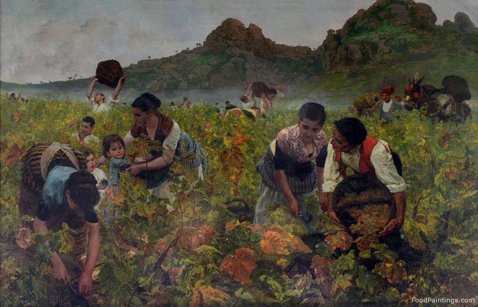 The Grape Harvest - Juan Planella y Rodriguez - 1881