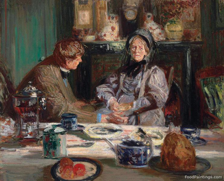 The Painter Sickert and His Mother, Breakfast in Neuville - Jacques Emile Blanche