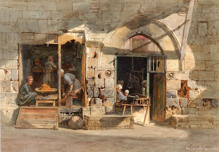 The Spice Market, Cairo - Carl Friedrich Heinrich Werner - 1863