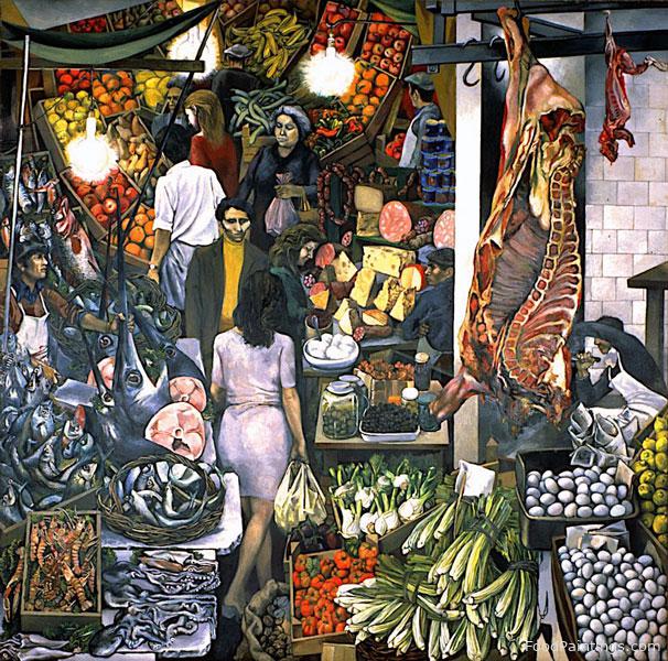The Vucciria Market, Palermo - Renato Guttuso - 1974