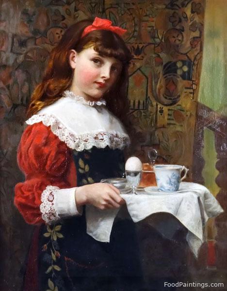 Young Girl Carrying Breakfast Tray - James N. Lee